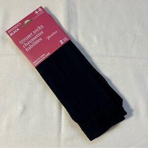 Juncture Black Trouser Socks 2-Pack Knee High Lightweight Dress 4–8